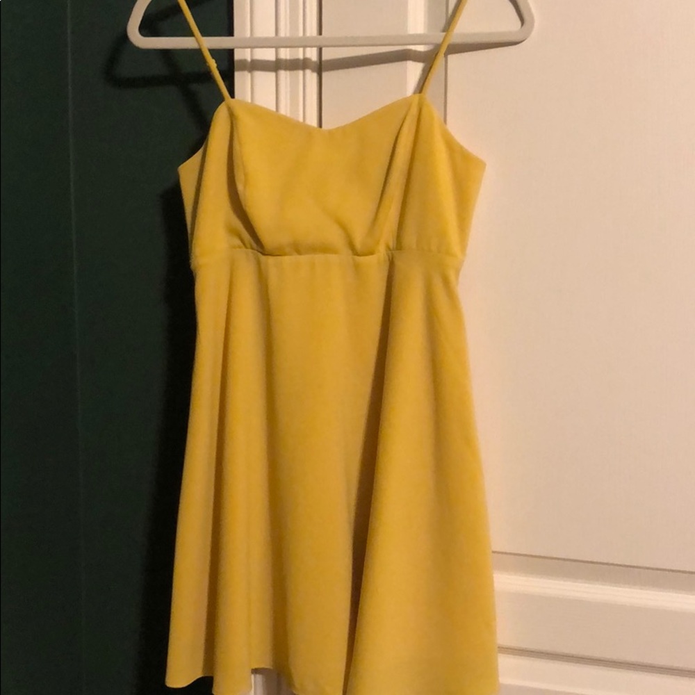 Yellow mini dress